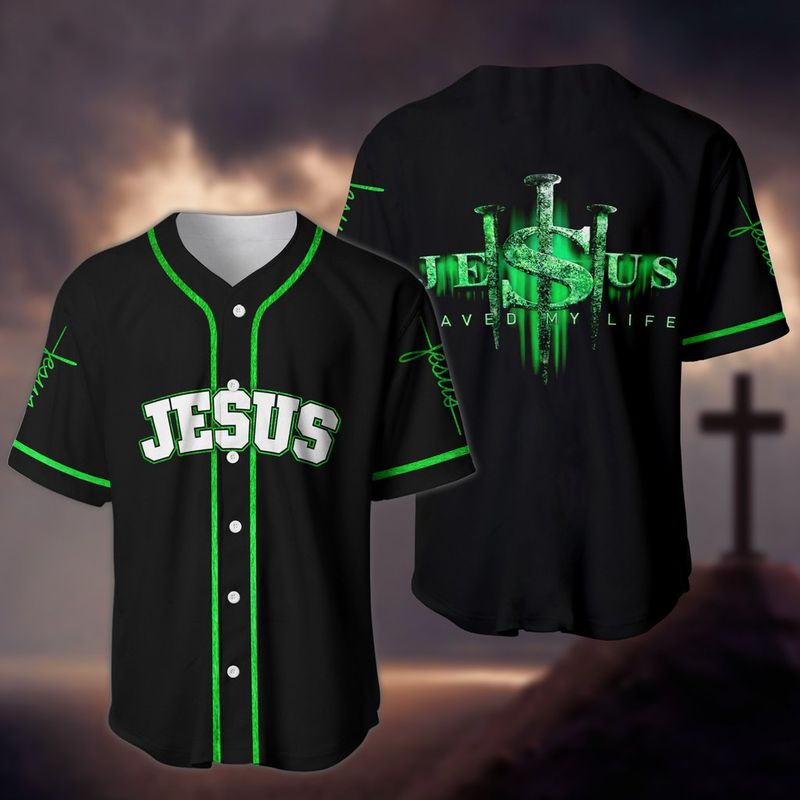 Jesus save my life baseball jersey shirt 4 Jesus Save My Life Baseball Shirt3