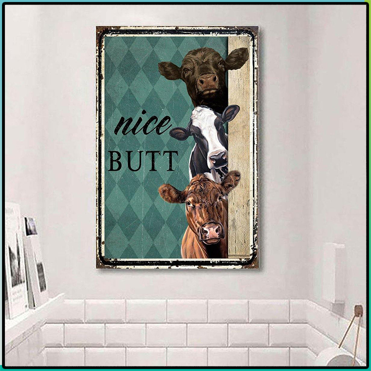 Nice Butt Cows Metal Sign 3
