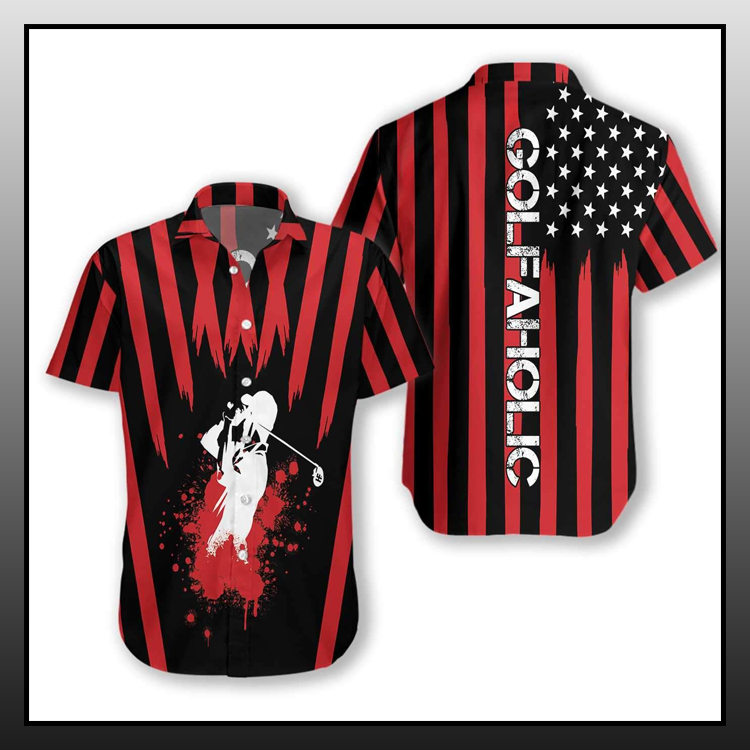 Golfaholic American Flag Hawaiian Shirt - LIMITED EDITION 4 5.2-3