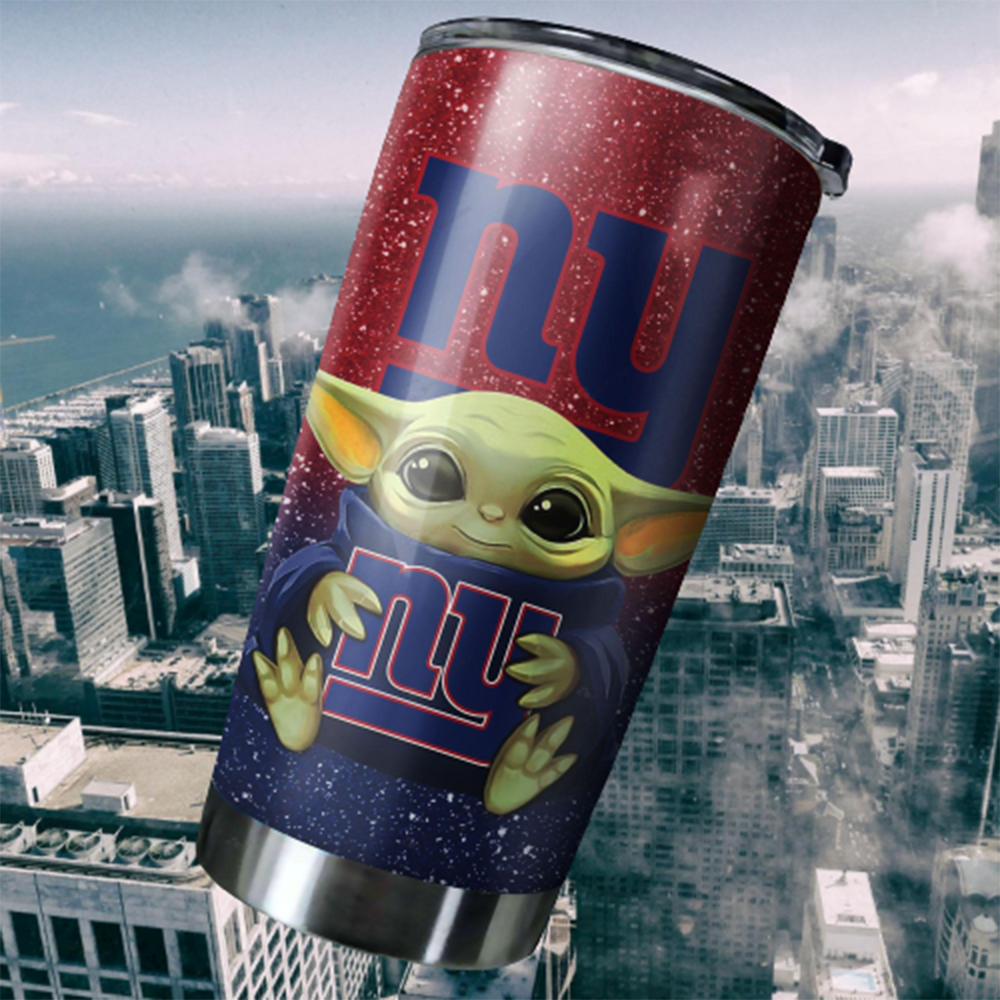 Baby Yoda Hug New York Giants Tumbler 4 Baby Yoda Hug New York Giants 20oz Tumbler2