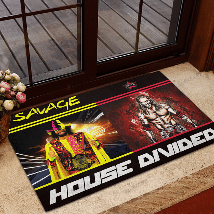 WWE Wrestlers House Divided Custom Doormat 3 WWE Wrestlers House Divided Custom Doormat2