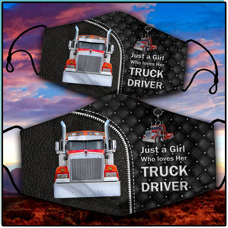 Just A Girl Who Loves Her Truck Driver Wine Face Mask