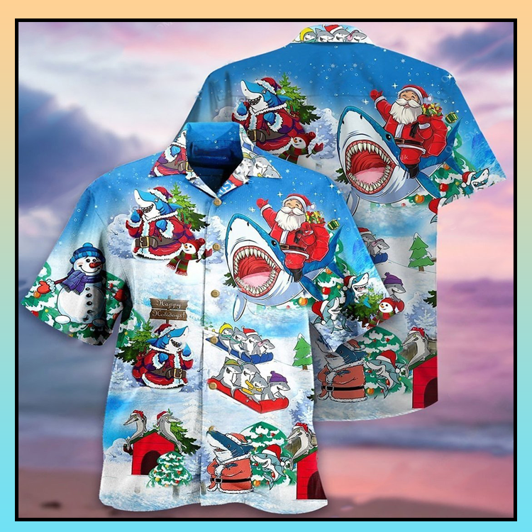 Santa Clause ride shark xmas hawaiian shirt - LIMITED EDITION 5 18.4 1