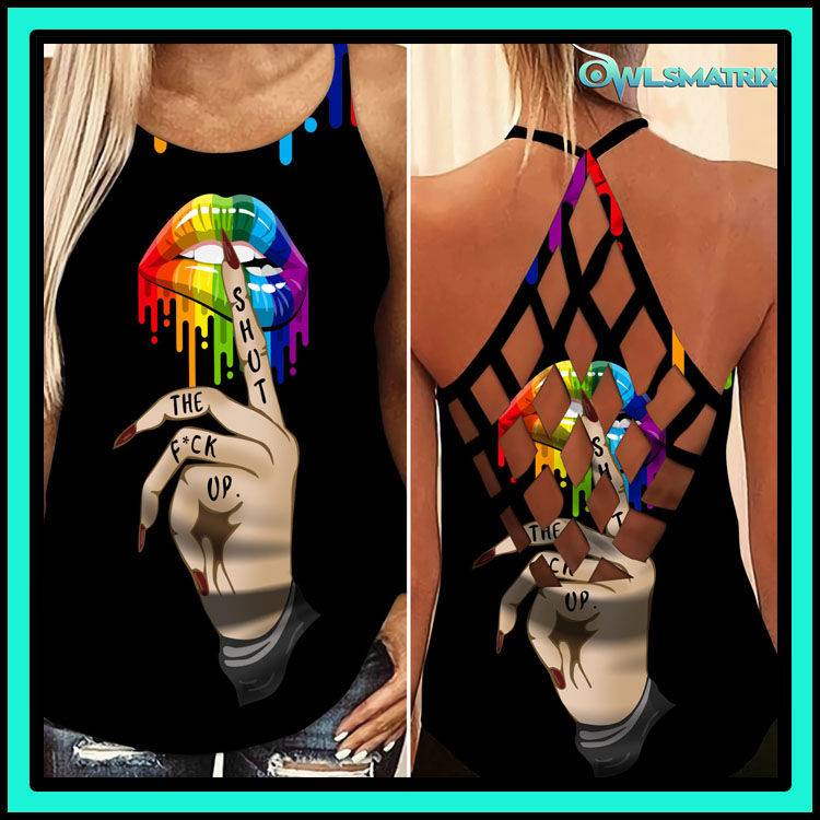 LGBT Shut the fuck up shirt criss cross strappy shirt 4 LGBT-Shut-the-fuck-up-shirt-criss-cross-strappy-shirt8