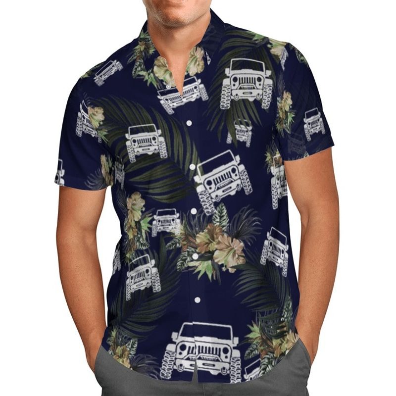 Jeep tropical hawaiian shirt