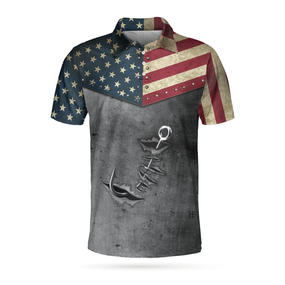 Crack Fishing American Flag Polo Shirt - LIMITED EDITION 11 13 Crack Fishing American Flag Polo Shirt 1