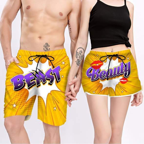 Beast beauty Men Hawaiian Short and Women Board Short 3 Beast beauty Men Hawaiian Short and Women Board Short