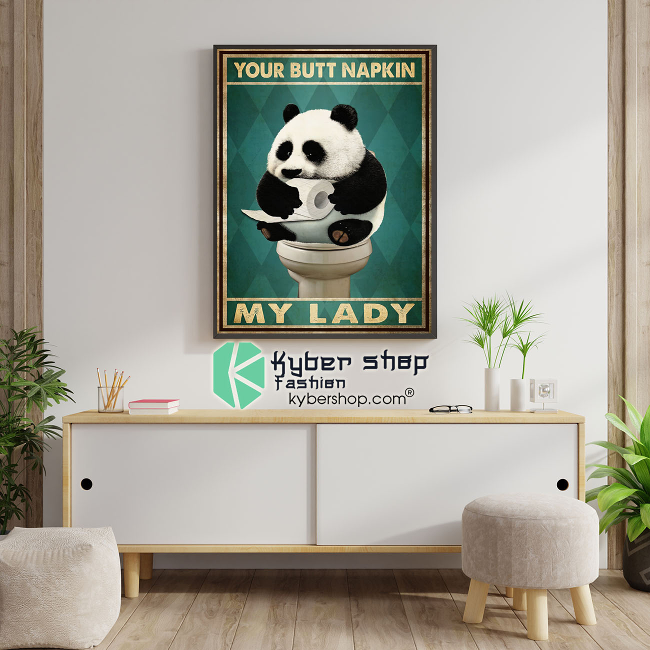Panda your butt napkin my lady poster 1
