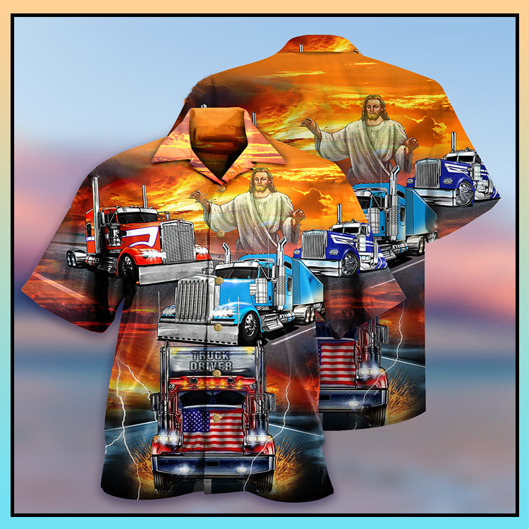 Truck driver jesus bless hawaiian shirt - LIMITED EDITION 5 14.4 6