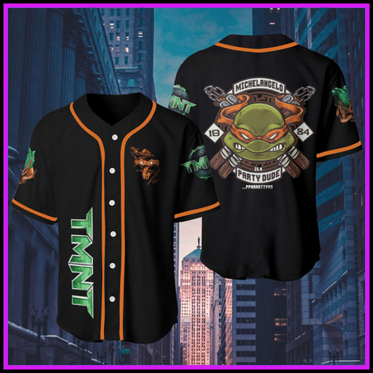Orange Teenage Mutant Ninja Turtles jersey baseball shirt 4 Orange-Teenage-Mutant-Ninja-Turtlesjersey-baseball-shirt7