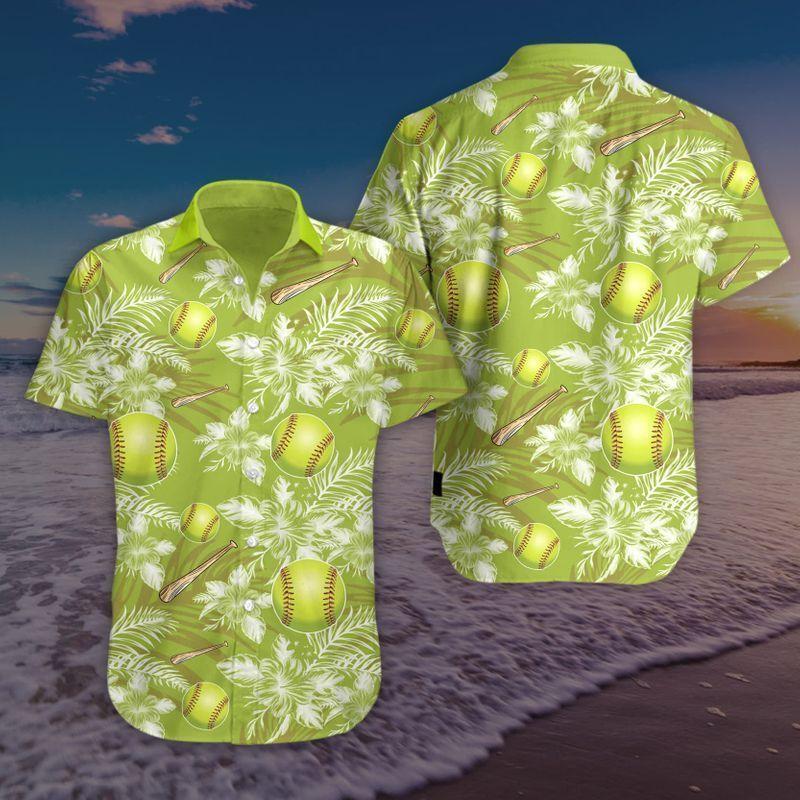 Summer Softball Hawaiian Shirt And Short 1 Summer Softball Hawaiian Shirt And Short