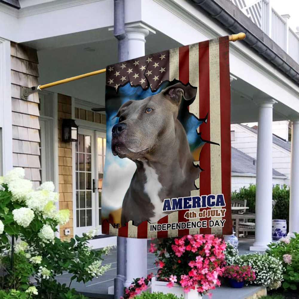 Pitbull American Flag Gift For Independence Day House Flag 4 Pitbull American Flag Gift For Independence Day House Flag2