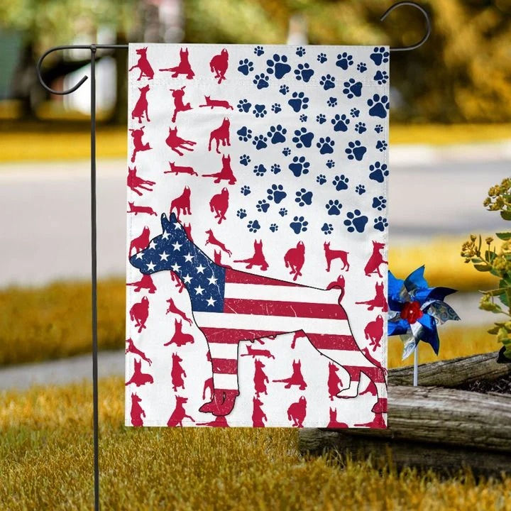 Doberman American house and garden flag