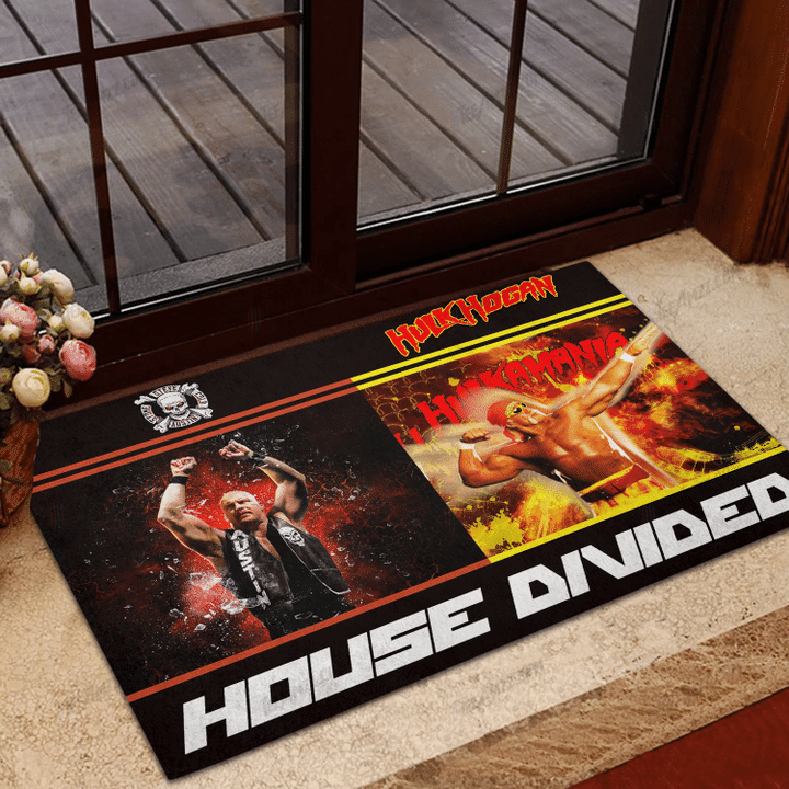 WWE Wrestlers House Divided Custom Doormat 4 WWE Wrestlers House Divided Custom Doormat1
