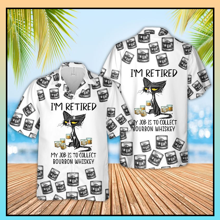 Cat I'm Tired My job is collected Bourbon Whiskey Hawaiian Shirt - LIMITED EDITION 4 21 Bourbon Whiskey Hawaiian Shirt 3