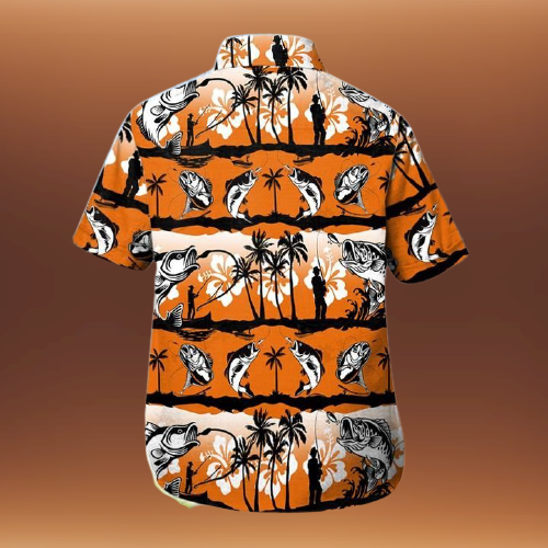 Bass Fishing Sunset Hawaiian Shirt 1 removebg preview