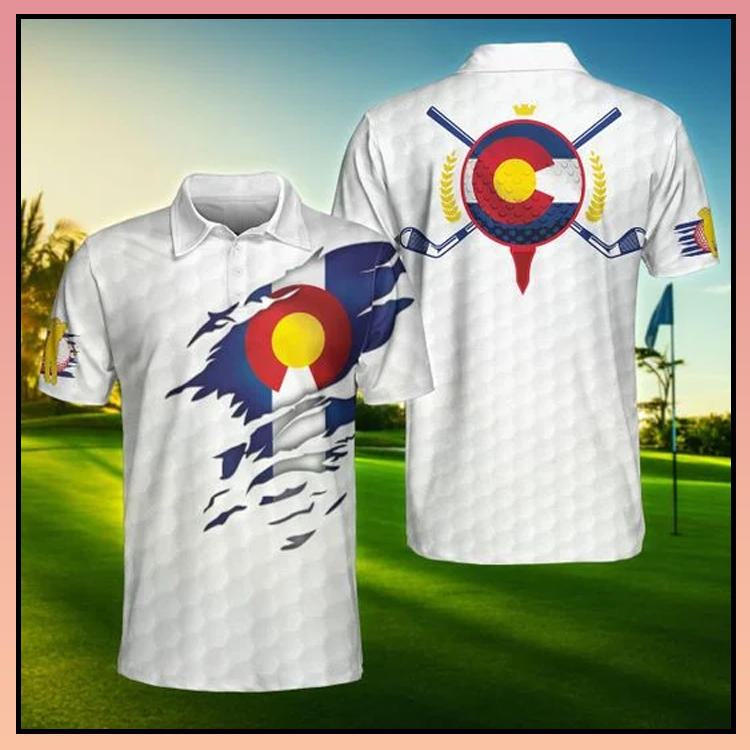 Colorado Flag Golfer Polo Shirt