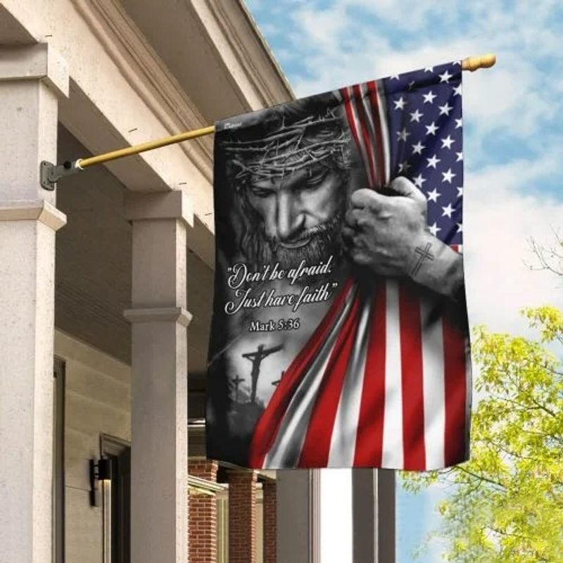 Jesus christian dont be afraid flag