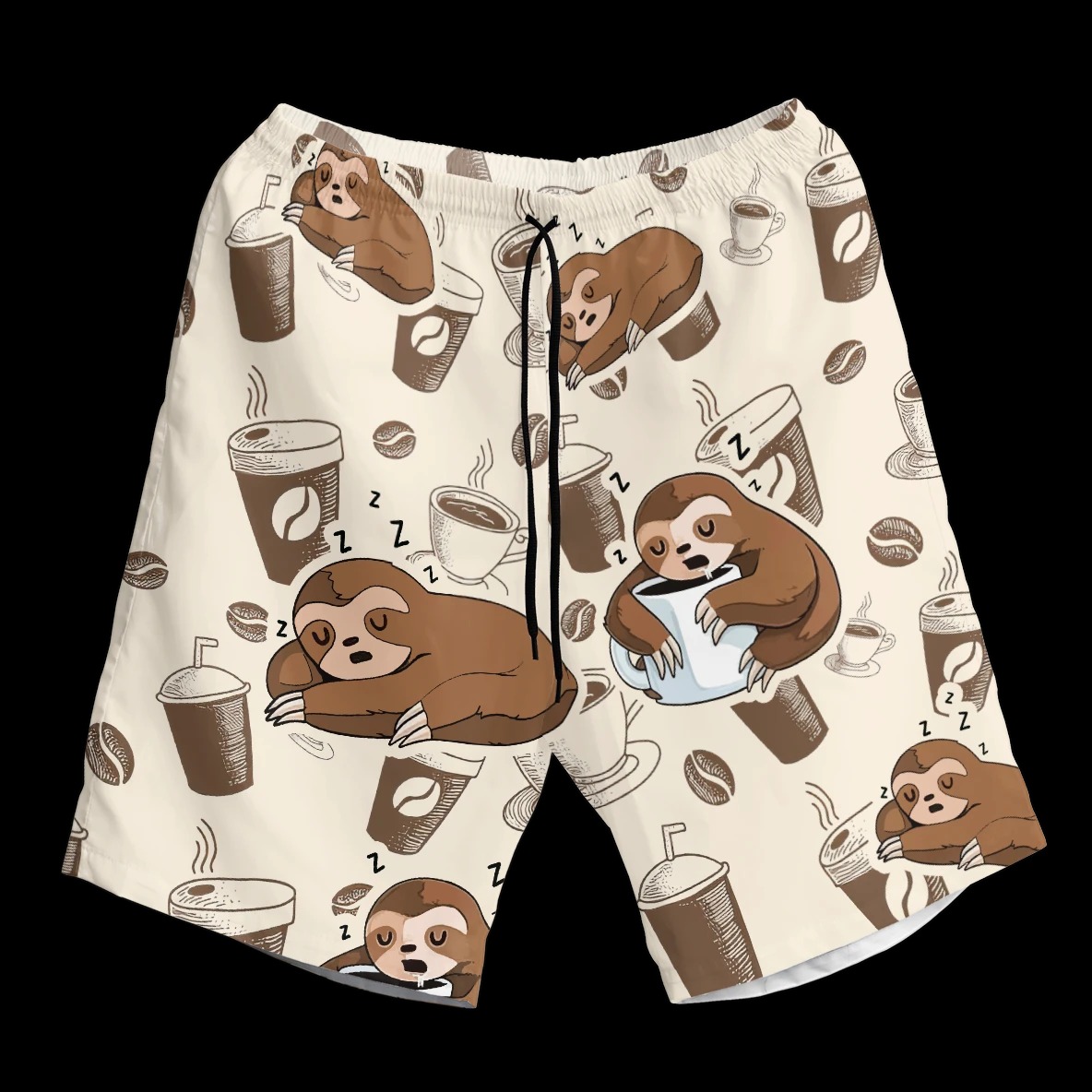 Sloth Coffee Hawaiian Shirt And Short 4 Sloth Coffee Hawaiian Short