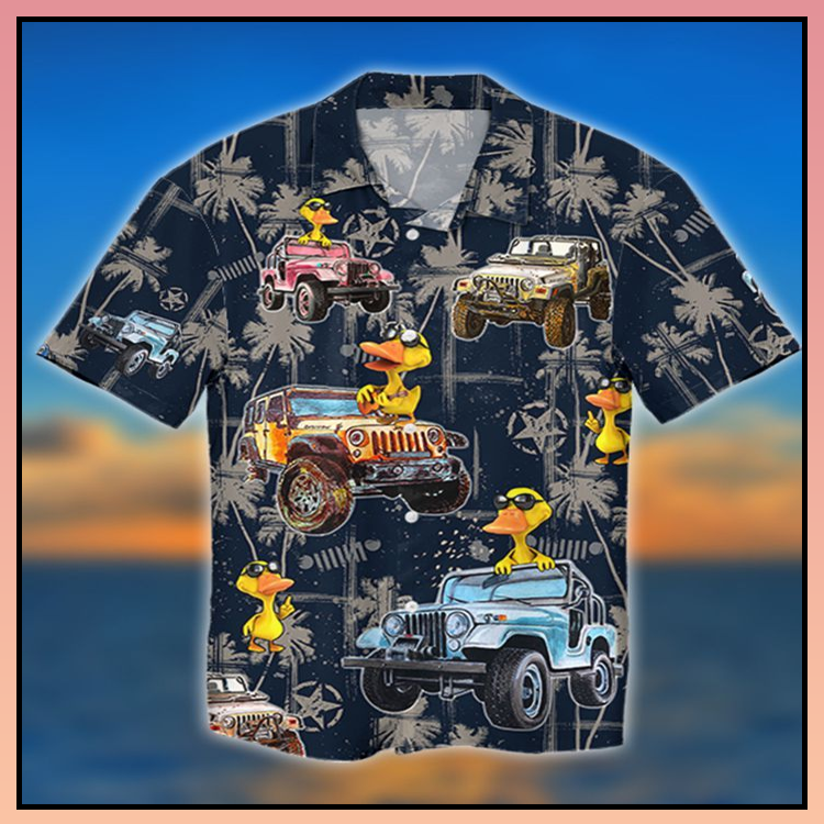 Jeep tropical navy duck hawaiian shirt and short - LIMITED EDITION 3 6 Jeep tropical navy duck hawaiian shirt and short 1 1