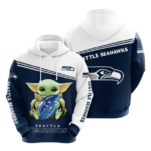 Baby yoda seattle seahawks 3d over print hoodie 4 3