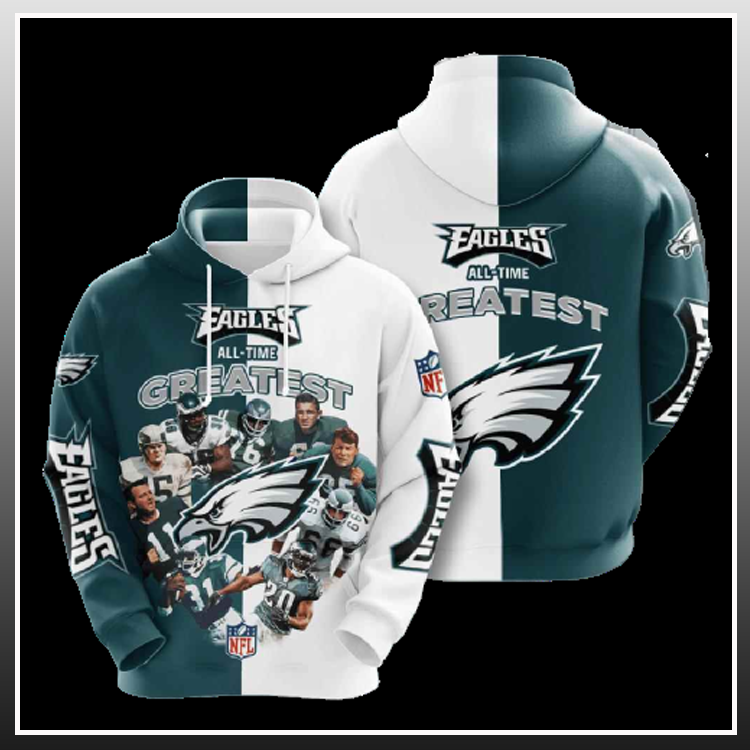 Philadelphia eagles all greatest time 3d over print hoodies 4 4.2