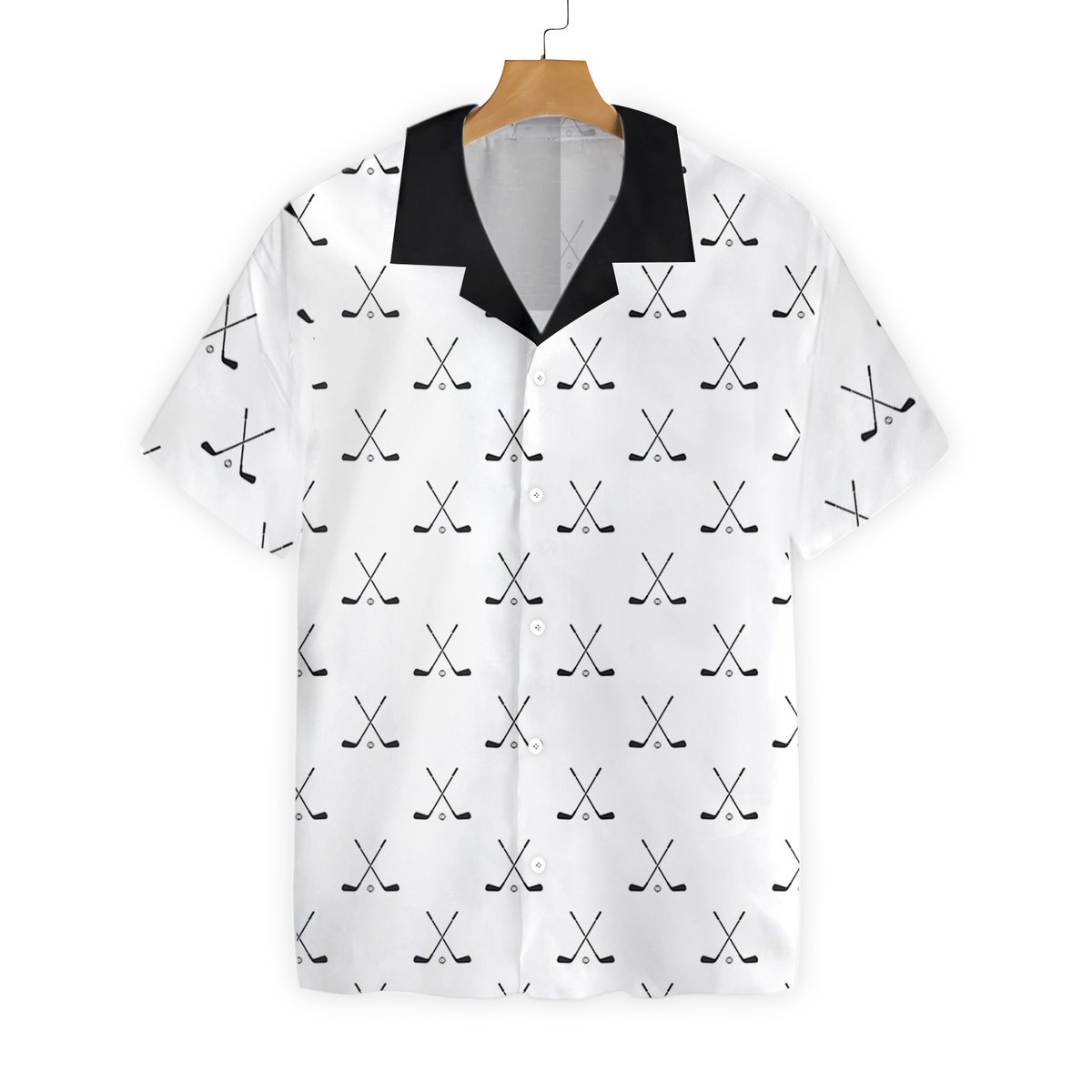 Cross Golf Clubs Pattern Hawaiian Shirt