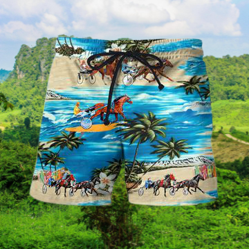 Harness Racing On The Beach Hawaiian Shirt And Short 4 Harness Racing On The Beach Hawaiian Shirt And Short1
