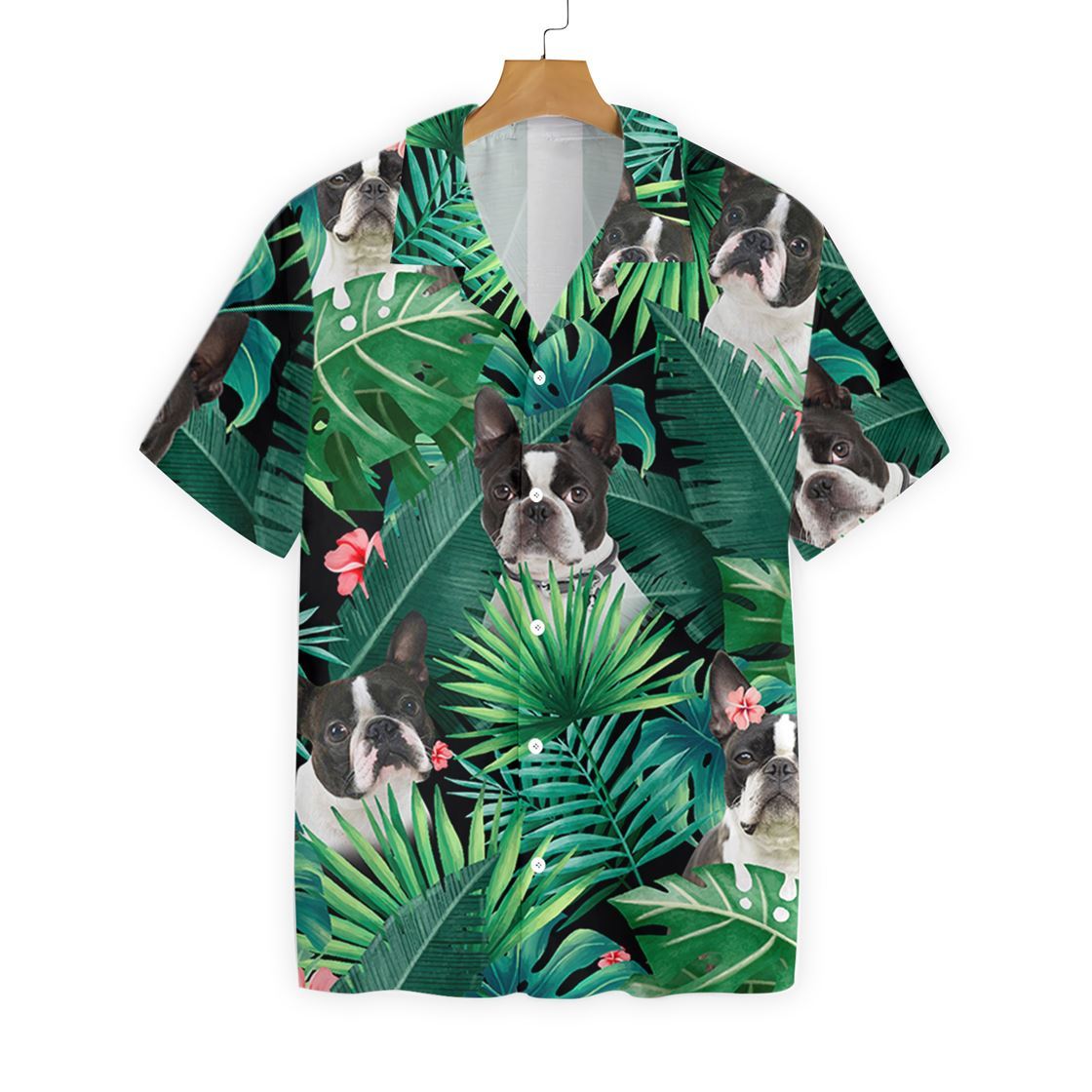 Tropical Boston Terrier Hawaiian Shirt 6 Tropical Boston Terrier Hawaiian Shirt