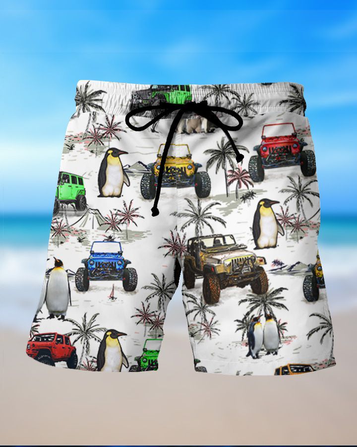 Jeep ocean peguin hawaiian shirt and short - LIMITED EDITION 5 1 Jeep ocean peguin hawaiian shirt and short 2