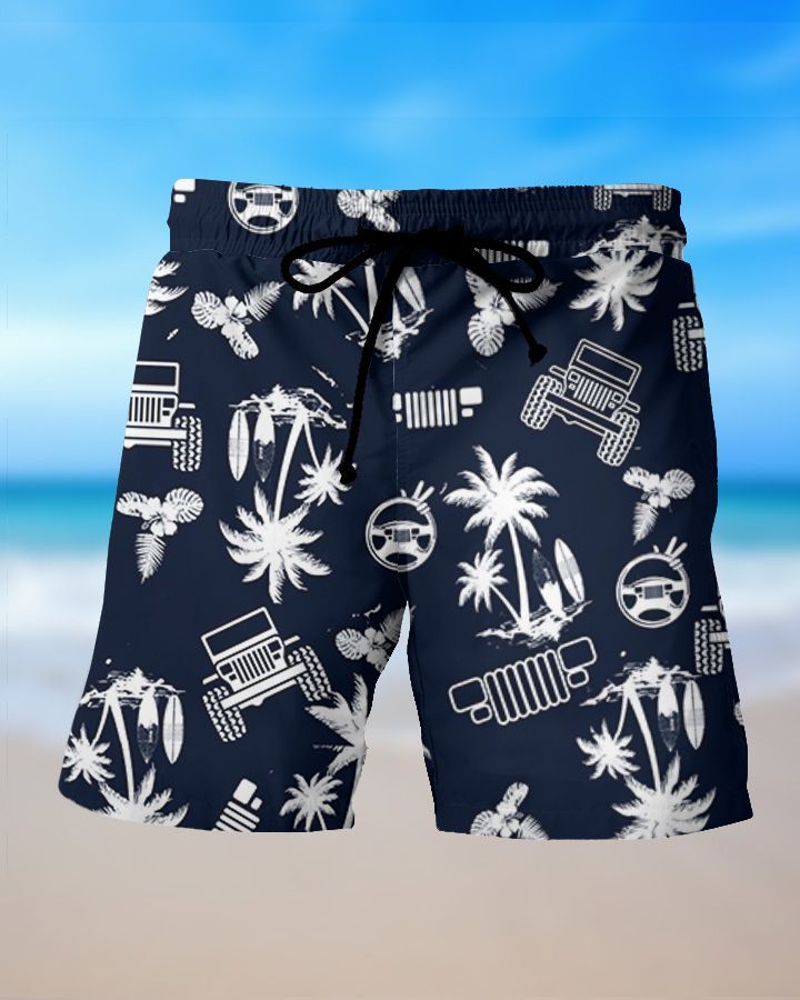 Navy palm hawaiian shirt and short - LIMITED EDITION 4 4 Navy palm hawaiian shirt and short 2 1