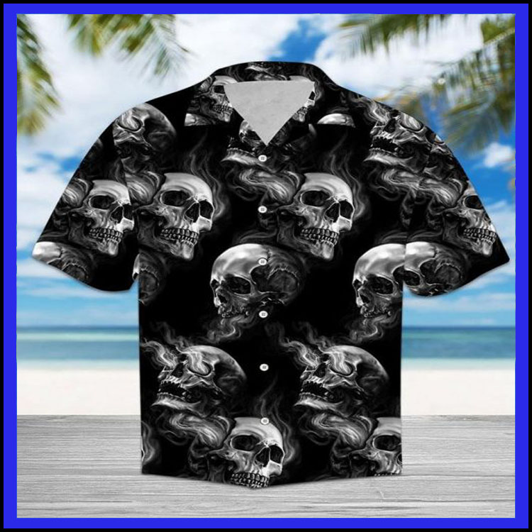 Skull smoke hawaiian shirt6