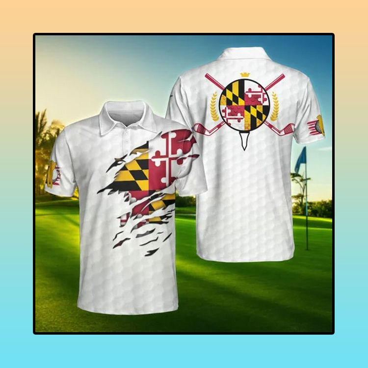 Maryland Flag Golfer Unisex Polo Shirt 2 Maryland-Flag-Golfer-Unisex-Polo-Shirt1
