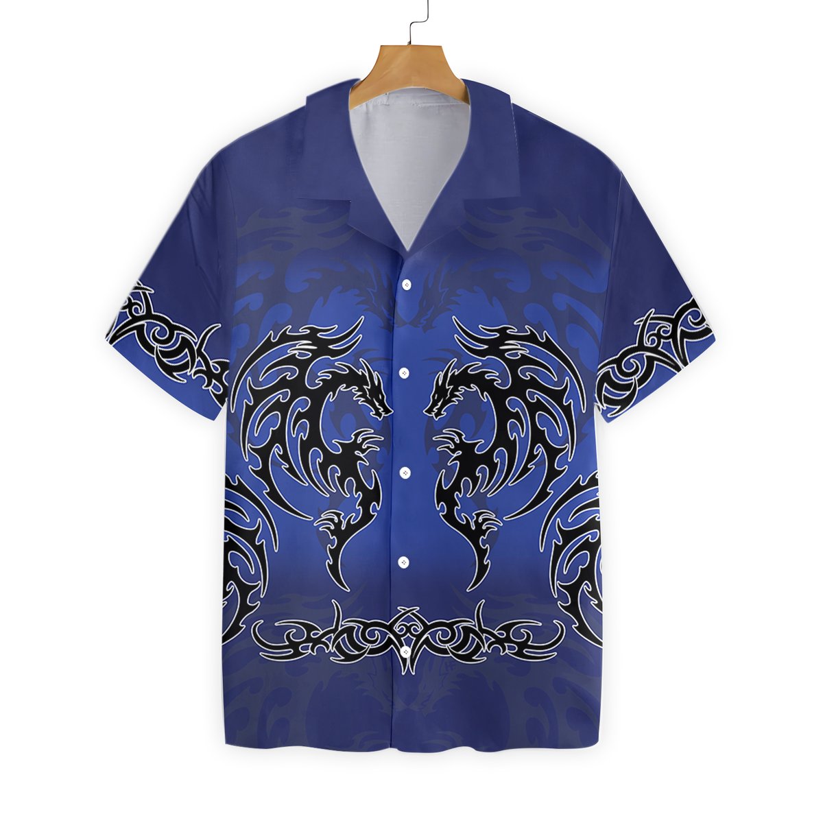 12 Blue Tribal Dragon Hawaiian Shirt 1
