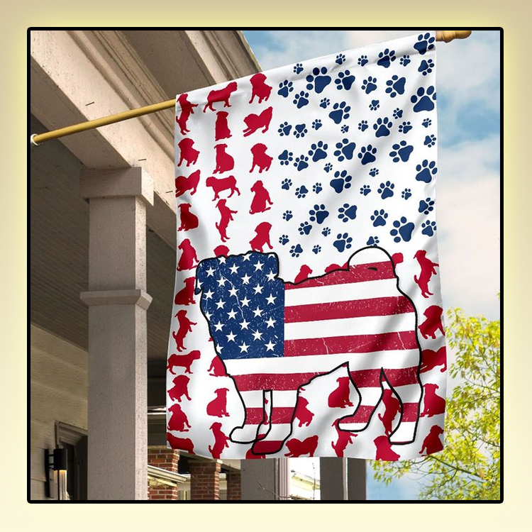Pug Amercian house flag and garden flag 4 Pug Amercian house flag and garden flag2