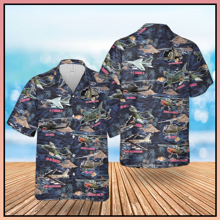 10 Vietnam War Airplanes Helicopters Hawaiian Shirt 1