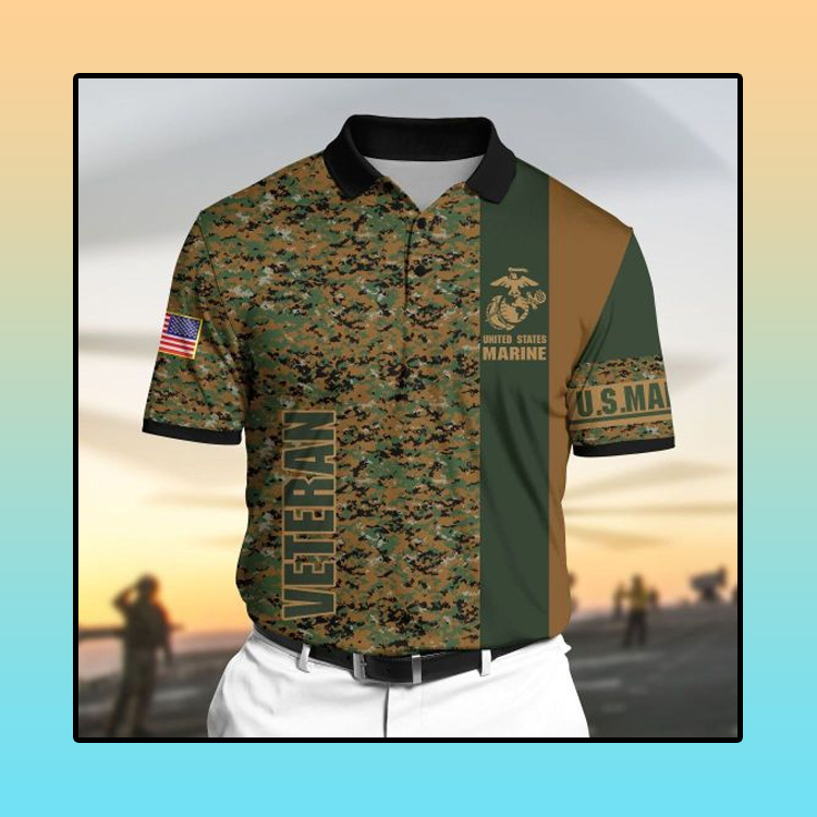 US Marine D Polo All Over Printed