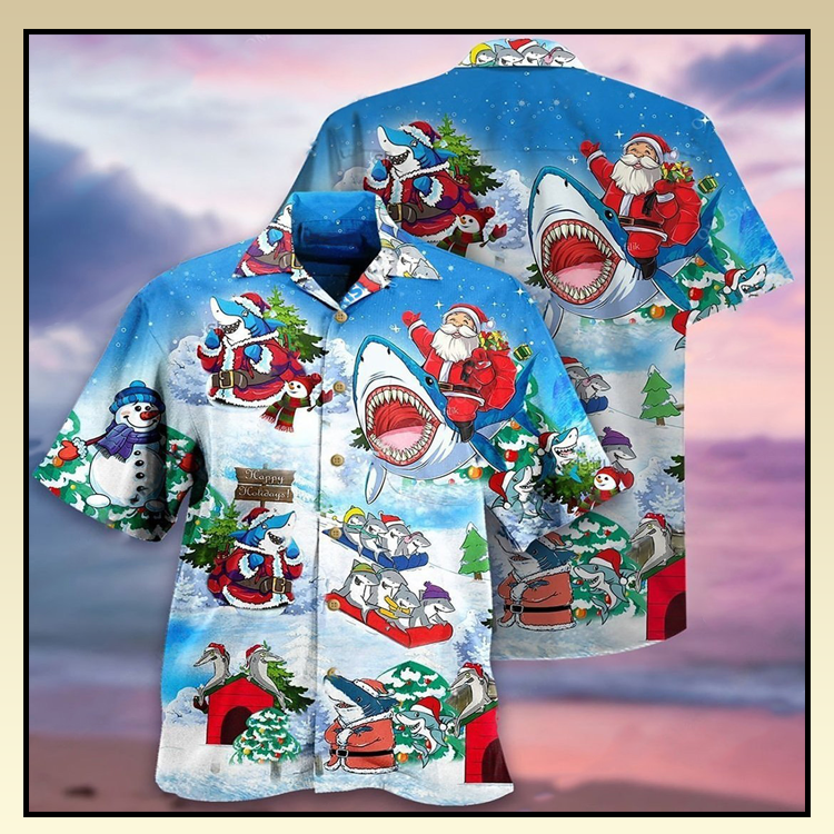 Santa Clause ride shark xmas hawaiian shirt - LIMITED EDITION 3 18.2 1