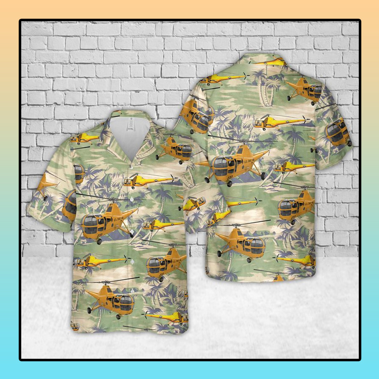 Coast Guard Sikorsky HO2 R5A Dragonfly Helicopter Short Sleeve Hawaiian Shirt + Short 2 Coast Guard Sikorsky HO2 R5A Dragonfly Helicopter Short Sleeve Hawaiian Shirt Short1