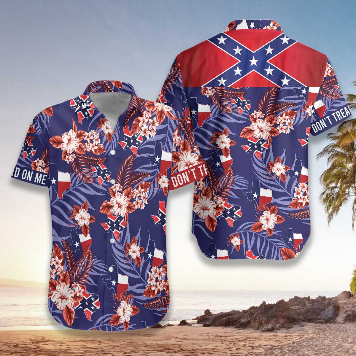 Don't Tread On Me Texas Hawaiian Shirt - LIMITED EDITION 5 21.3
