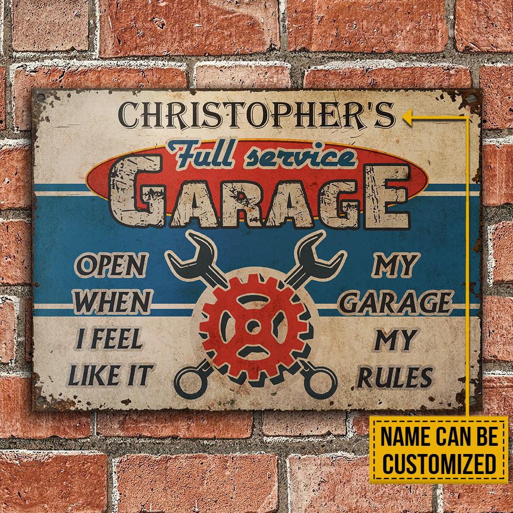 Mechanic Full Service Garace Custom Name Metal Signs 3 Mechanic Full Service Garace Custom Name Metal Signs1