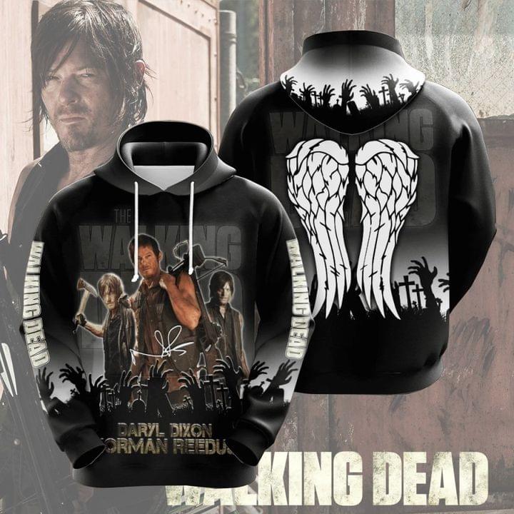 22 The walking dead daryl norman reedus all over print 3d hoodie 1