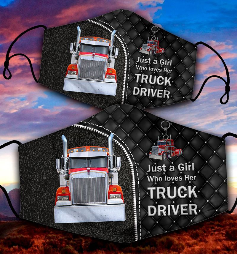 Just A Girl Who Loves Her Truck Driver Wine Face Mask 5 Just A Girl Who Loves Her Truck Driver Wiwe Face Mask