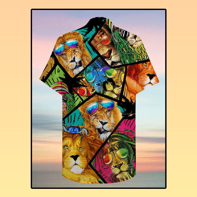 Hippie Lion hawaiian shirt 4 Hippie Lion hawaiian shirt3