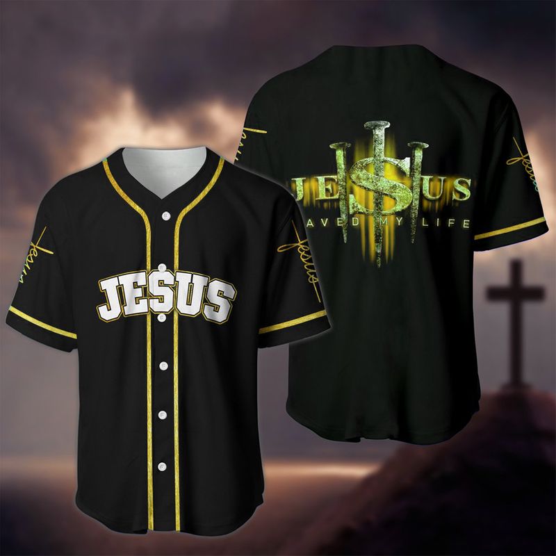 Jesus save my life baseball jersey shirt 3 Jesus Save My Life Baseball Shirt2