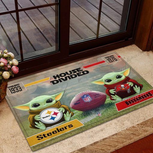 NFL Baby Yoda House Divided Custom Doormat 5 NFL House Divided Baby Yoda custom doormat3