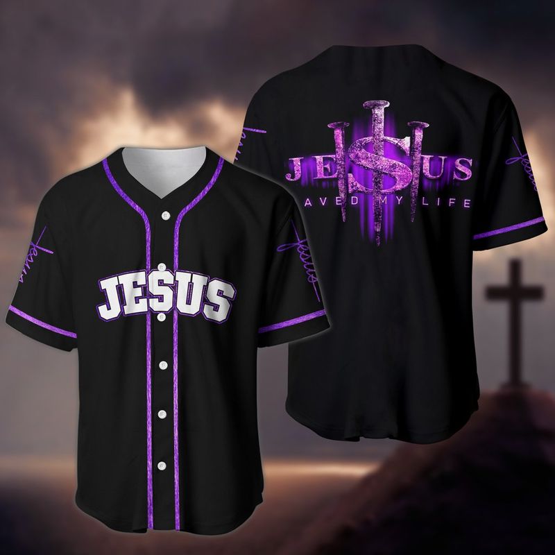 Jesus save my life baseball jersey shirt 1 Jesus Save My Life Baseball Shirt1