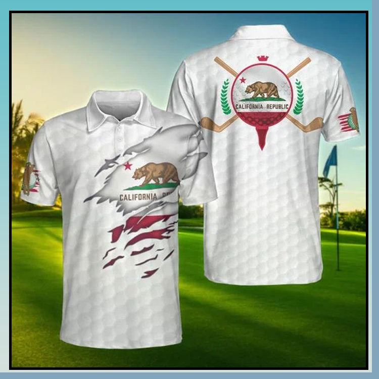 California Flag Golfer Polo Shirt