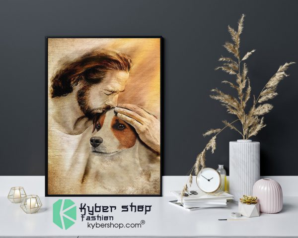 Jesus with Jack russell terrier poster 4 600x480 1