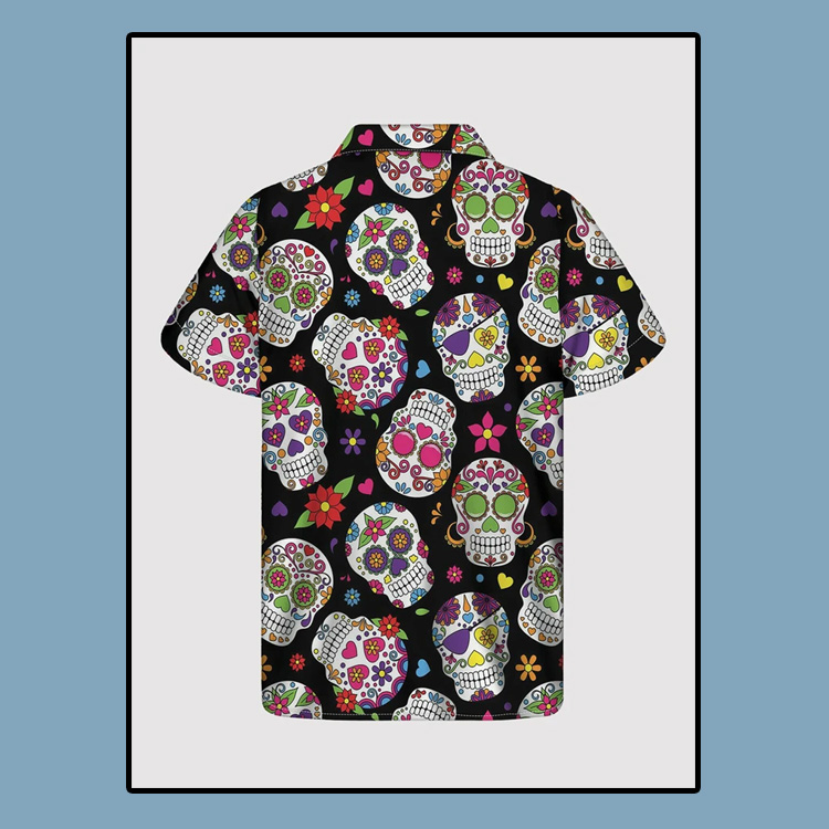 Sugar Skull hawaiian shirt 2 Sugar Skull hawaiian shirt1